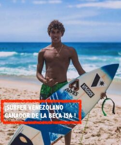 ¡Surfer venezolano gana beca ISA!